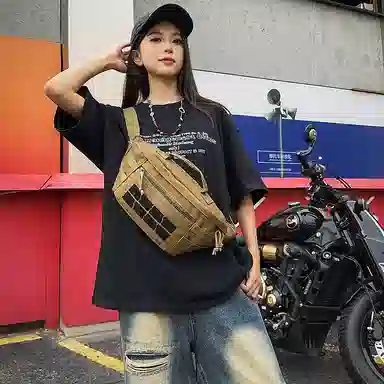 尊梵 时尚简约外出轻便 牛津布 腰包 常规 男女同款情侣款 多色