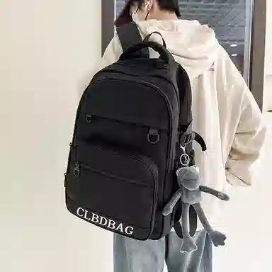 尊梵 日系休闲简约中性风时尚日常上课通勤百搭 尼龙 双肩包 白色/灰色/黑色/绿色