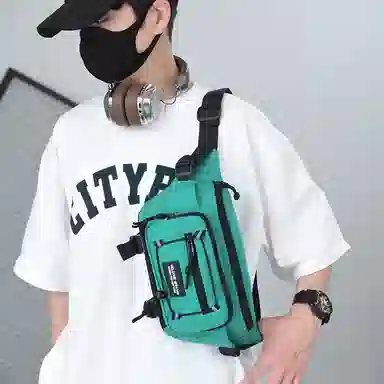 尊梵 潮牌运动款日系时尚休闲小挎包 尼龙布 胸包 常规 男女同款情侣款 多色