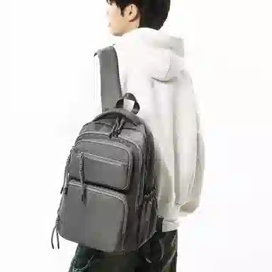 尊梵 大容量通勤电脑多隔层轻便 尼龙 双肩包 常规 男女同款情侣款 多色