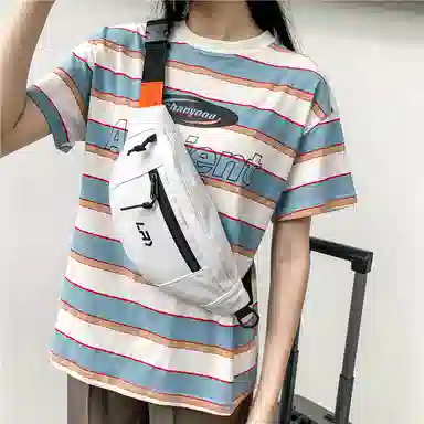 尊梵 日系小众设计百搭轻便 尼龙 胸包 男女同款情侣款 黑色/蓝色/白色