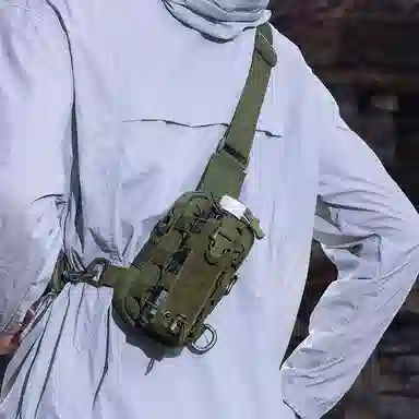 尊梵 迷彩徒步运动潮牌手机小斜挎包 尼龙 单肩胸包 男女同款情侣款 多色