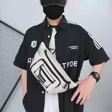 尊梵 潮牌运动款日系时尚休闲小挎包 尼龙布 胸包 常规 男女同款情侣款 多色