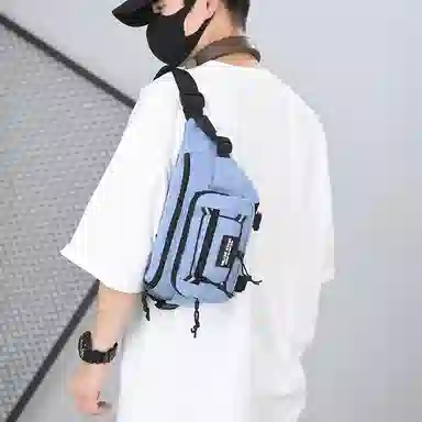 尊梵 潮牌运动款日系时尚休闲小挎包 尼龙布 胸包 常规 男女同款情侣款 多色