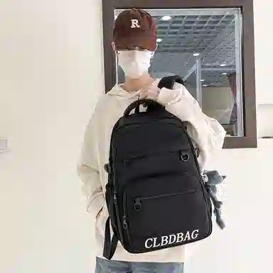 尊梵 日系休闲简约中性风时尚日常上课通勤百搭 尼龙 双肩包 白色/灰色/黑色/绿色