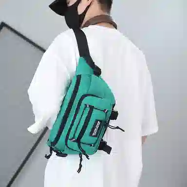 尊梵 潮牌运动款日系时尚休闲小挎包 尼龙布 胸包 常规 男女同款情侣款 多色