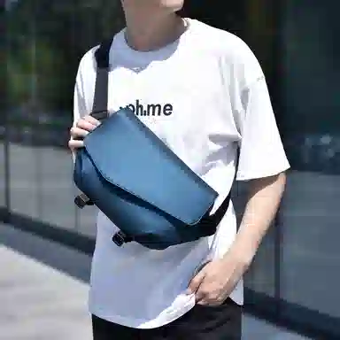 斜挎包男潮牌胸包小包时尚百搭单肩包多功能 尼龙布 腰包 常规 男款 黑色/灰色/蓝色
