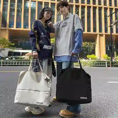 尊梵 轻便旅行包大容量健身包空间时尚收纳运动出差简约 尼龙 斜挎包 男女同款情侣款 多色