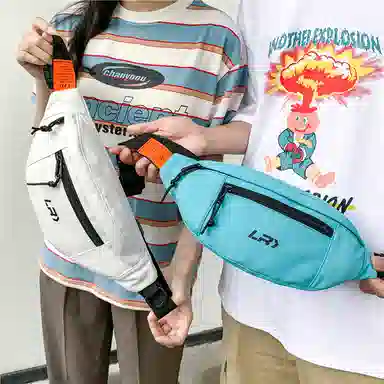 尊梵 日系小众设计百搭轻便 尼龙 胸包 男女同款情侣款 黑色/蓝色/白色