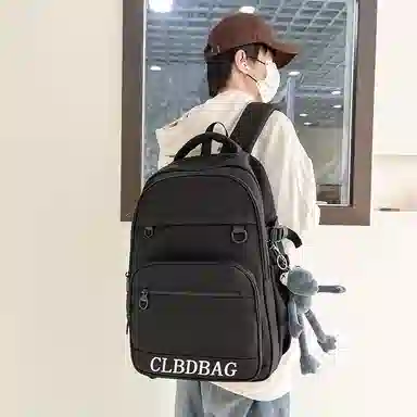 尊梵 日系休闲简约中性风时尚日常上课通勤百搭 尼龙 双肩包 白色/灰色/黑色/绿色