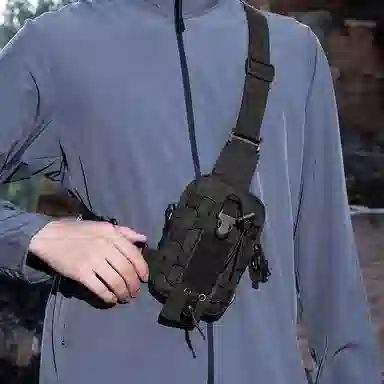 尊梵 迷彩徒步运动潮牌手机小斜挎包 尼龙 单肩胸包 男女同款情侣款 多色