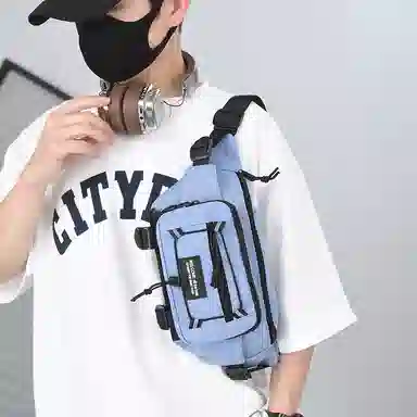 尊梵 潮牌运动款日系时尚休闲小挎包 尼龙布 胸包 常规 男女同款情侣款 多色