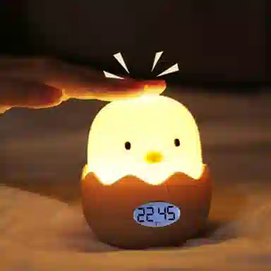 凯琴 萌鸡蓝牙小时钟夜灯床头 电子机芯 闹钟 男女同款