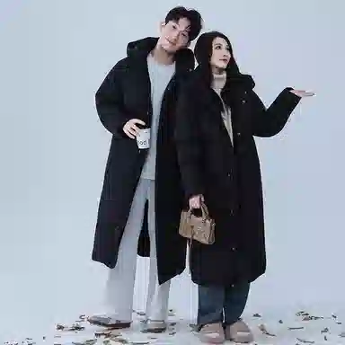 雅鹿 东北极寒长款加厚保暖羽绒服 男女同款