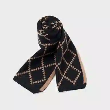 Joy&Mario Scarf Black Brown