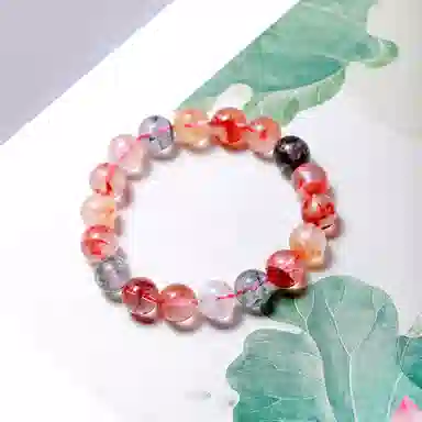 梨云暮雪 多宝彩虹款    能量净化磁场 招财聚气时来运转新中式国潮小众轻奢气质百搭天然 多色水晶 手串 男女同款情侣款