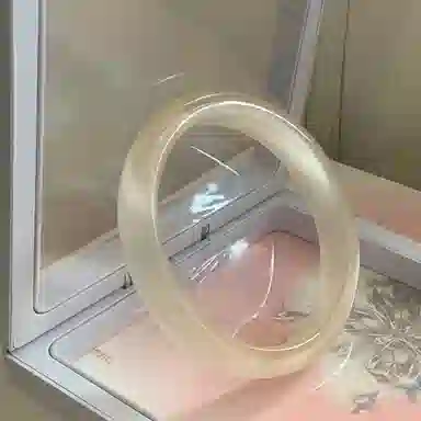 梨云暮雪 白月光猫眼 一步一响 复古 高级感 清冷 旗袍汉服 新中式 国潮国风 荔枝冻 极简风 琉璃 手镯 女款