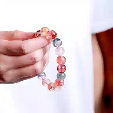 梨云暮雪 多宝彩虹款    能量净化磁场 招财聚气时来运转新中式国潮小众轻奢气质百搭天然 多色水晶 手串 男女同款情侣款