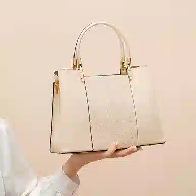 维尼奥 新中式刺绣高级感百搭大容量气质妈妈包通勤 合成革 手提包单肩斜挎 中号 女款 黑色/杏色/红色/蓝色