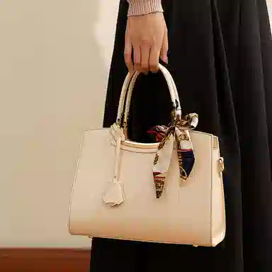 维尼奥 品牌国风提花刺绣妈妈包高颜值时尚气质休闲百搭女包简约新中式通勤托特包 合成革 手提包单肩斜挎 常规 女款 白色