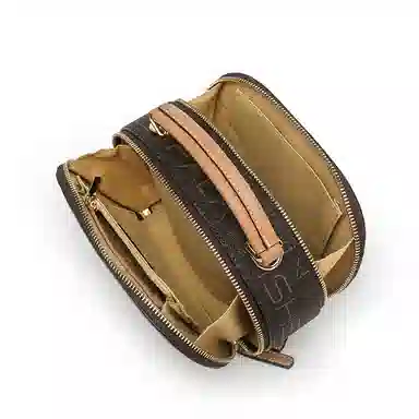 维尼奥 高级感复古洋气简约百搭时尚大气印花通勤 合成革 单肩斜挎手提包 常规 女款 棕色/米白色/咖啡色