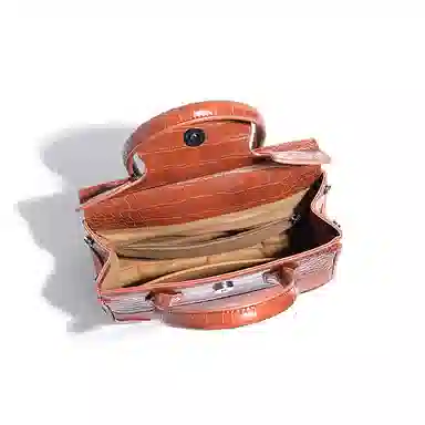 维尼奥 时尚通勤高级感铂金包百搭复古鳄鱼纹拼接女包休闲大气妈妈包 合成革 手提包单肩斜挎 常规 女款 多色