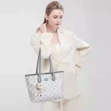 维尼奥 新中式国风蝴蝶提花刺绣温柔大气 合成革 手提包 女款 粉色