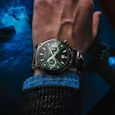 KANGOL Multifunction Watch Green Dial