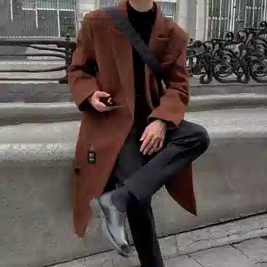 URBAN AUTHENTIC Long Wool Coat