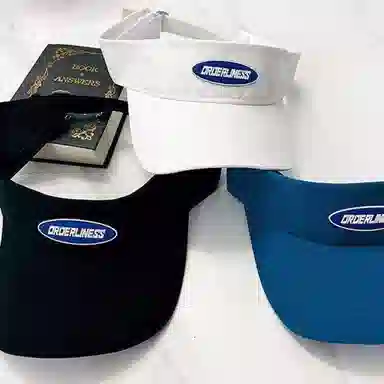 木林森 圆标字母空顶帽可拆扎高马尾户外休闲运动风遮阳 棉 防晒帽 女款