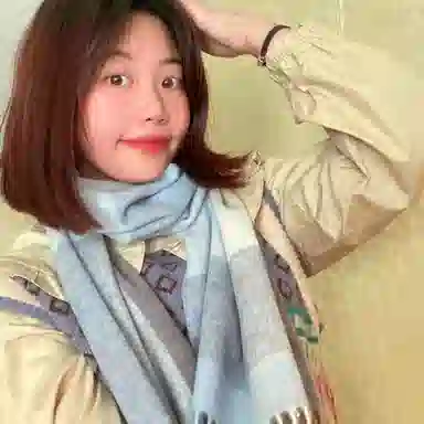 木林森 纯羊毛格子小清新流苏绒线围巾秋冬加厚保暖  围巾 男女同款情侣款