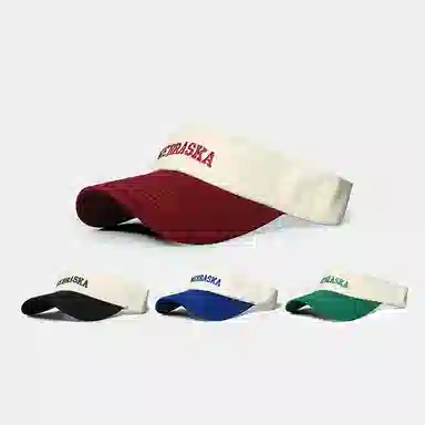 木林森 夏季美式字母空顶 扎高马尾夏天运动风帽遮阳 无顶 棉 防晒帽 男女同款情侣款