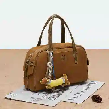 卓诗尼 休闲时尚百搭轻便通勤 织物/合成革 单肩斜挎保龄球包手提包 常规 女款 多色