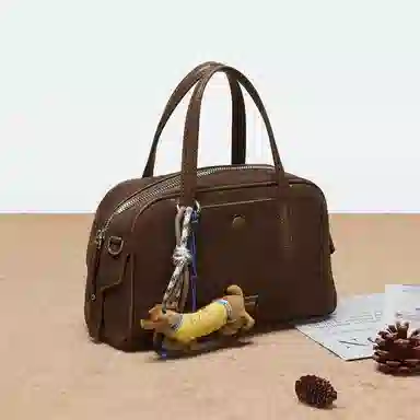 卓诗尼 休闲时尚百搭轻便通勤 织物/合成革 单肩斜挎保龄球包手提包 常规 女款 多色