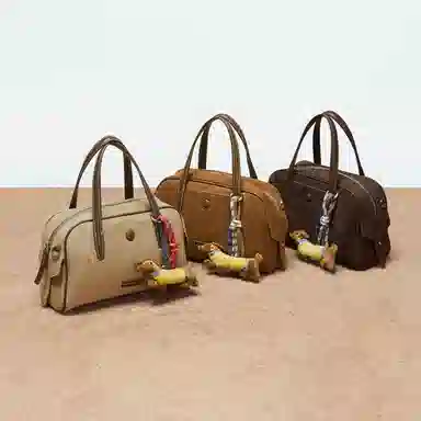 卓诗尼 休闲时尚百搭轻便通勤 织物/合成革 单肩斜挎保龄球包手提包 常规 女款 多色