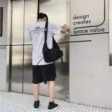 KAMLUI Nylon Shoulder Bag Black