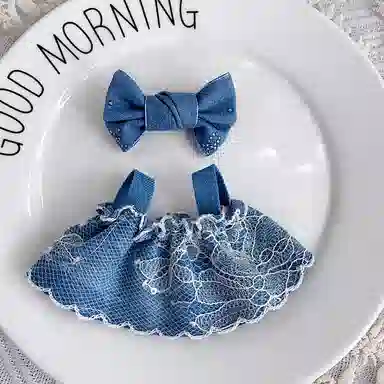 图米鱼 覆纱牛仔裙 套装 娃衣着替