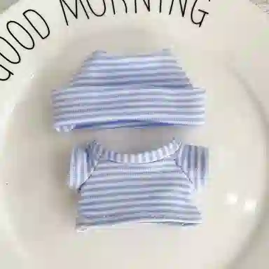 图米鱼 适配于四代 迷你 条纹短袖开口帽 娃衣着替