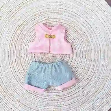 图米鱼 淡雅中式 【适配于 一代 二代 三代 马卡龙 坐坐派对】粉色可爱 娃衣着替