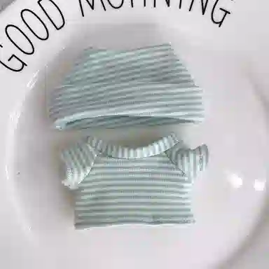 图米鱼 适配于四代 迷你 条纹短袖开口帽 娃衣着替