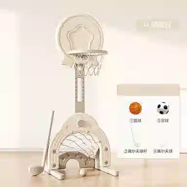 图米鱼 儿童篮球架篮球框室内投篮球类玩具篮球家用 可升降 投掷套圈