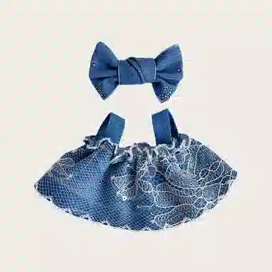 图米鱼 覆纱牛仔裙 套装 娃衣着替