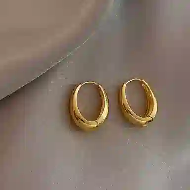 石缘聚 高级感个性耳饰气质 耳圈复古简约 轻奢耳扣 合金 耳环 男女同款情侣款