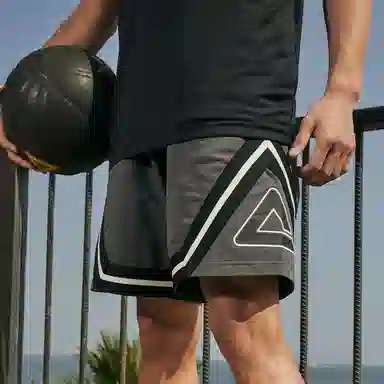 匹克 问鼎系列 针织五分篮球裤夏季新款宽松透气运动短裤跑步裤 男款 磁石灰