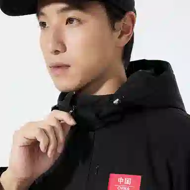 匹克 加绒梭织外套三防面料防水防油防污风衣休闲运动户外夹克 男款 黑色