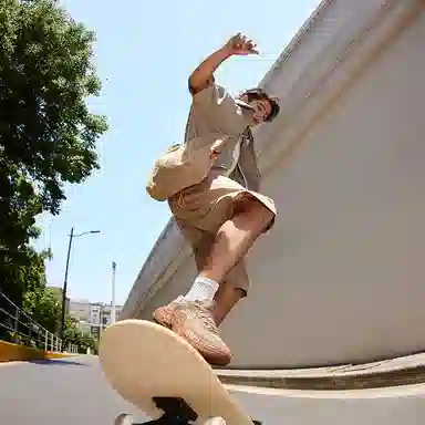 匹克 态极轮胎鞋 潮流时尚 减震防滑耐磨回弹 低帮 复古休闲鞋 男款 泥沙黄