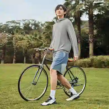 匹克 防晒系列 紫薯防晒衣针织冰丝皮肤风衣夏季新款休闲运动外套防晒衣 男款 冷浅灰