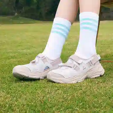 Peak Mary Jane Sandals White Pink