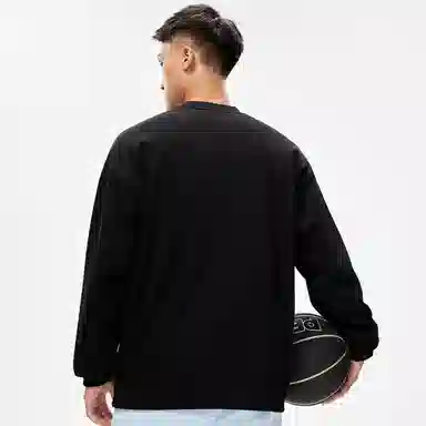 Peak Basketball Culture Series Crewneck Fleece Sweatshirt Black