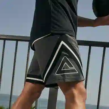 匹克 问鼎系列 针织五分篮球裤夏季新款宽松透气运动短裤跑步裤 男款 磁石灰